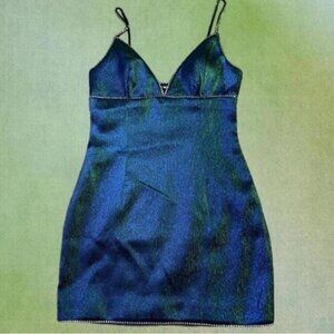 Fashion nova size medium mini iridescent dress brand new